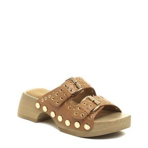 Kelsi Dagger Brooklyn Jolt Tan Clog Sandals size 8 1/2 new without tags